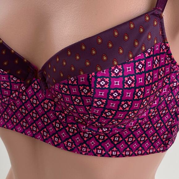 Victoria's Secret Very Sexy Lined Demi Bra 32C Brief XS Burgundy Set - Picture 6 of 12